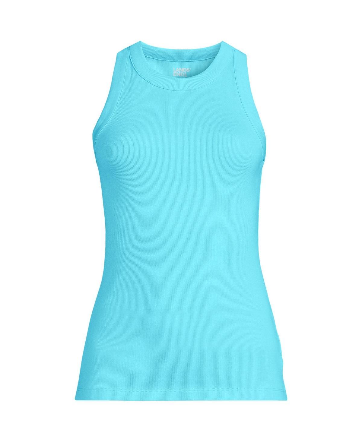 Women's Lands' End Crew Neck Tank Top, Size: XL, White Product Image