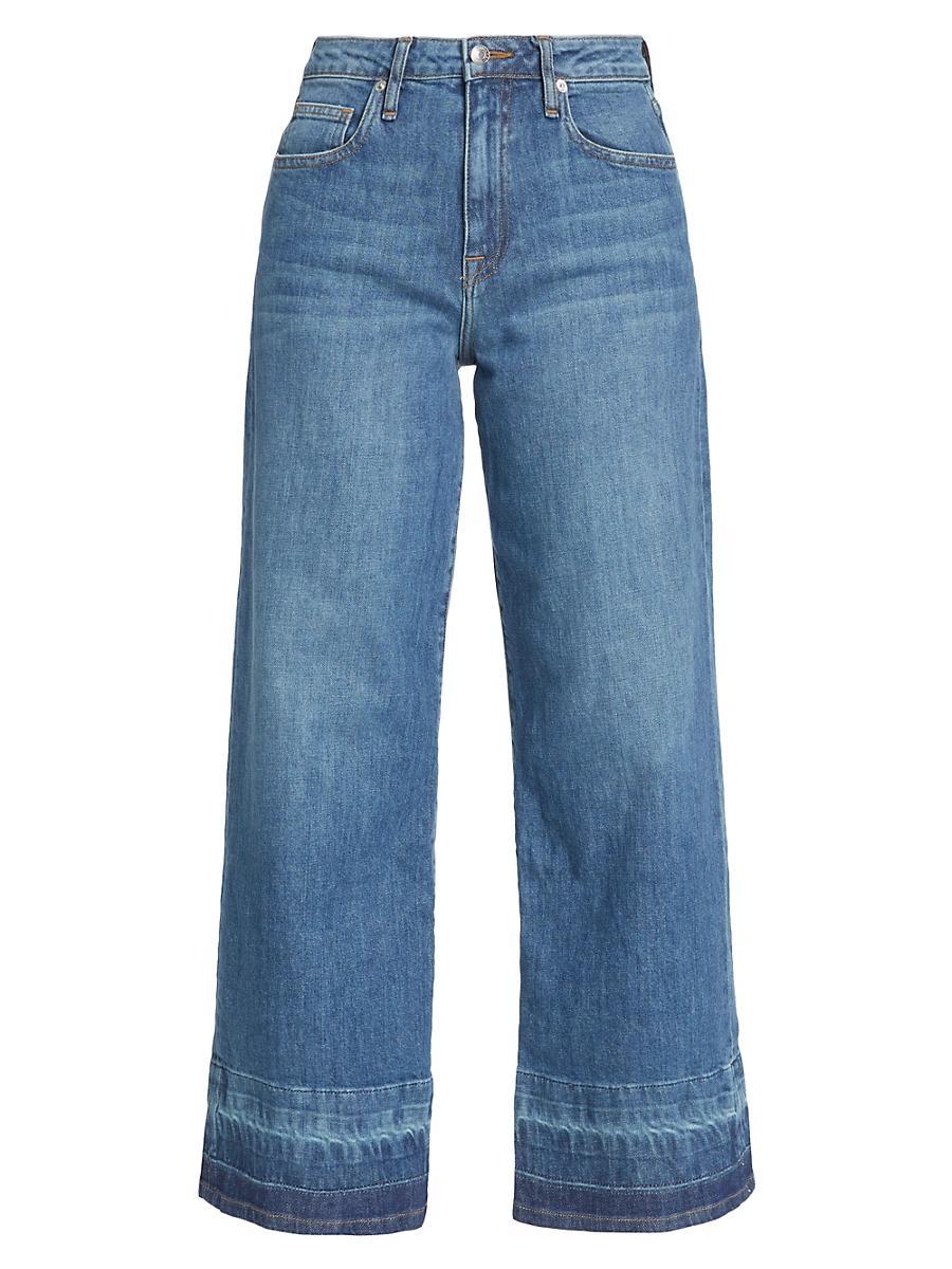 Jude Mid-Rise Cropped Wide-Leg Denim Jeans Product Image