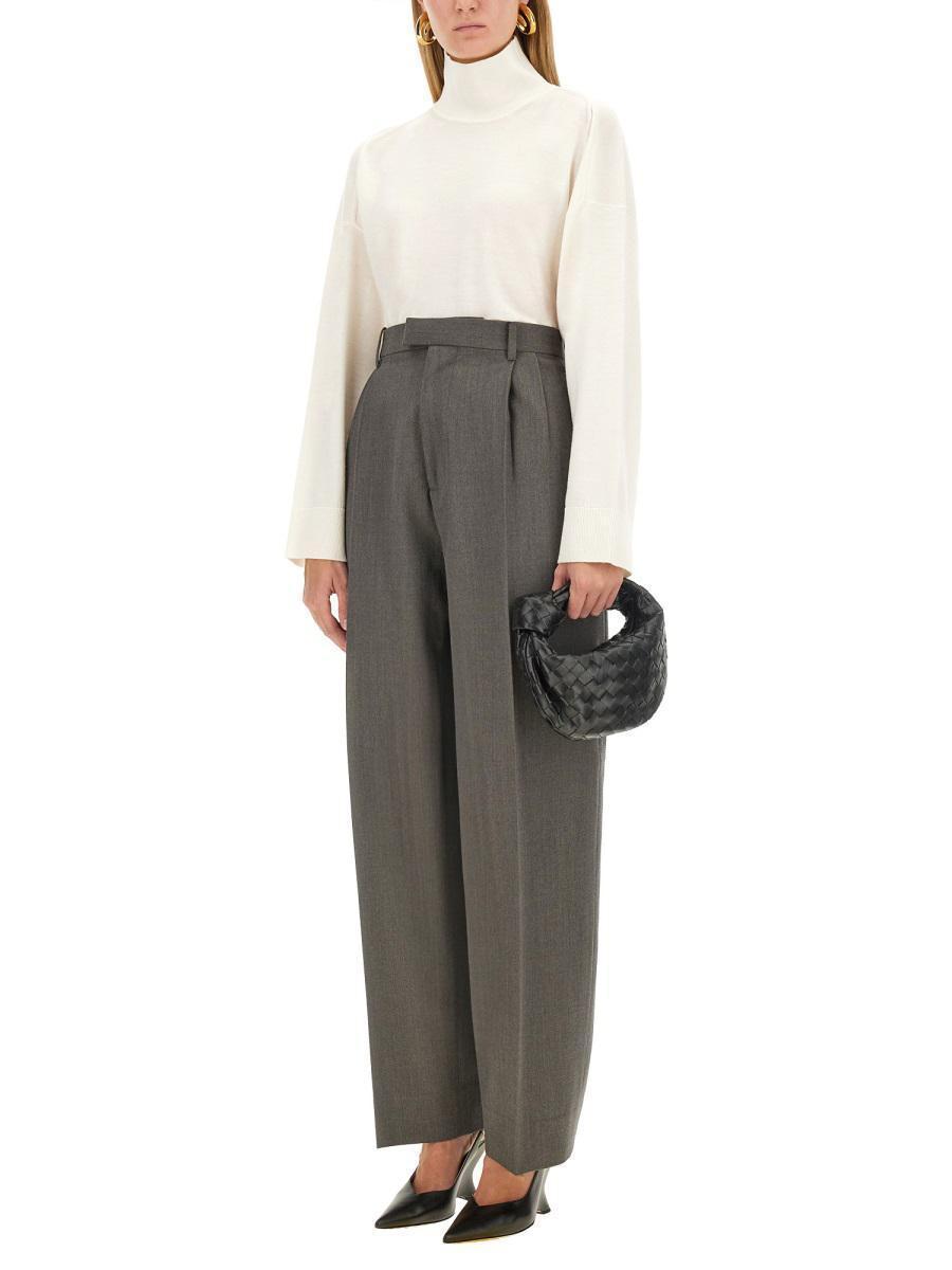 BOTTEGA VENETA Light Wool Pants In Grey Product Image