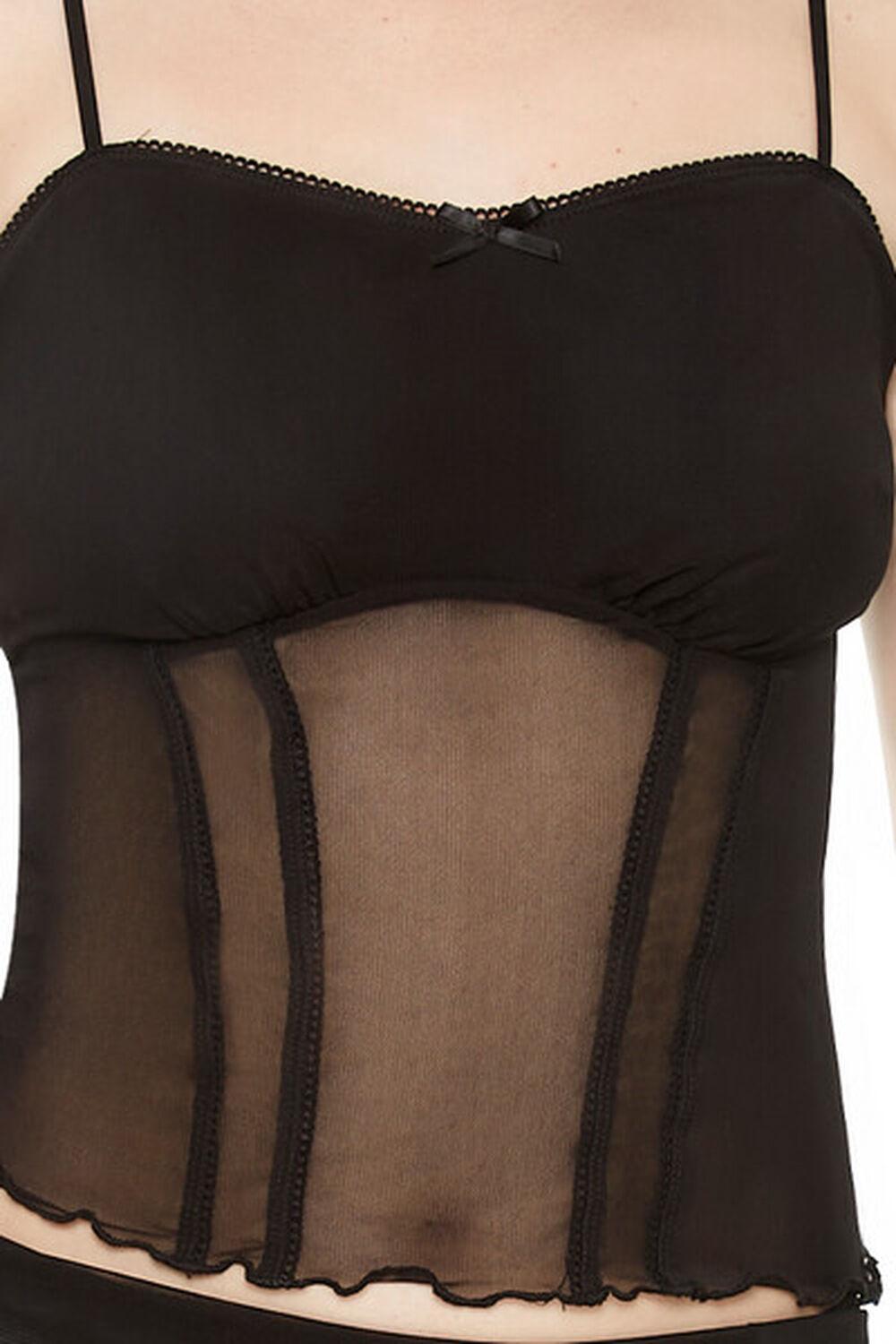 Sheer Mesh Bow Cami | Forever 21 Product Image
