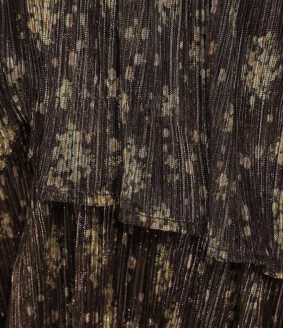 ASTR The Label Anora Floral Print V Neck Long Sleeve Tiered Maxi Dress Product Image