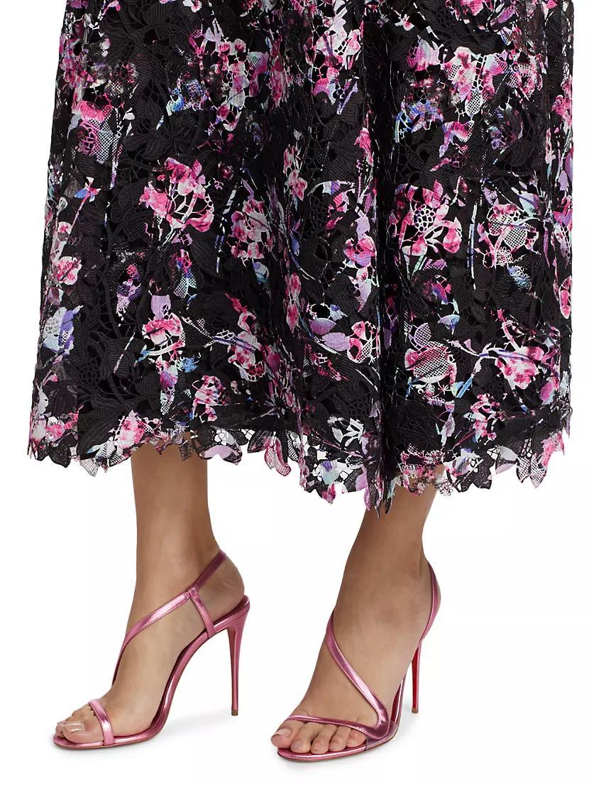 Manon Floral Lace Midi-Dress Product Image