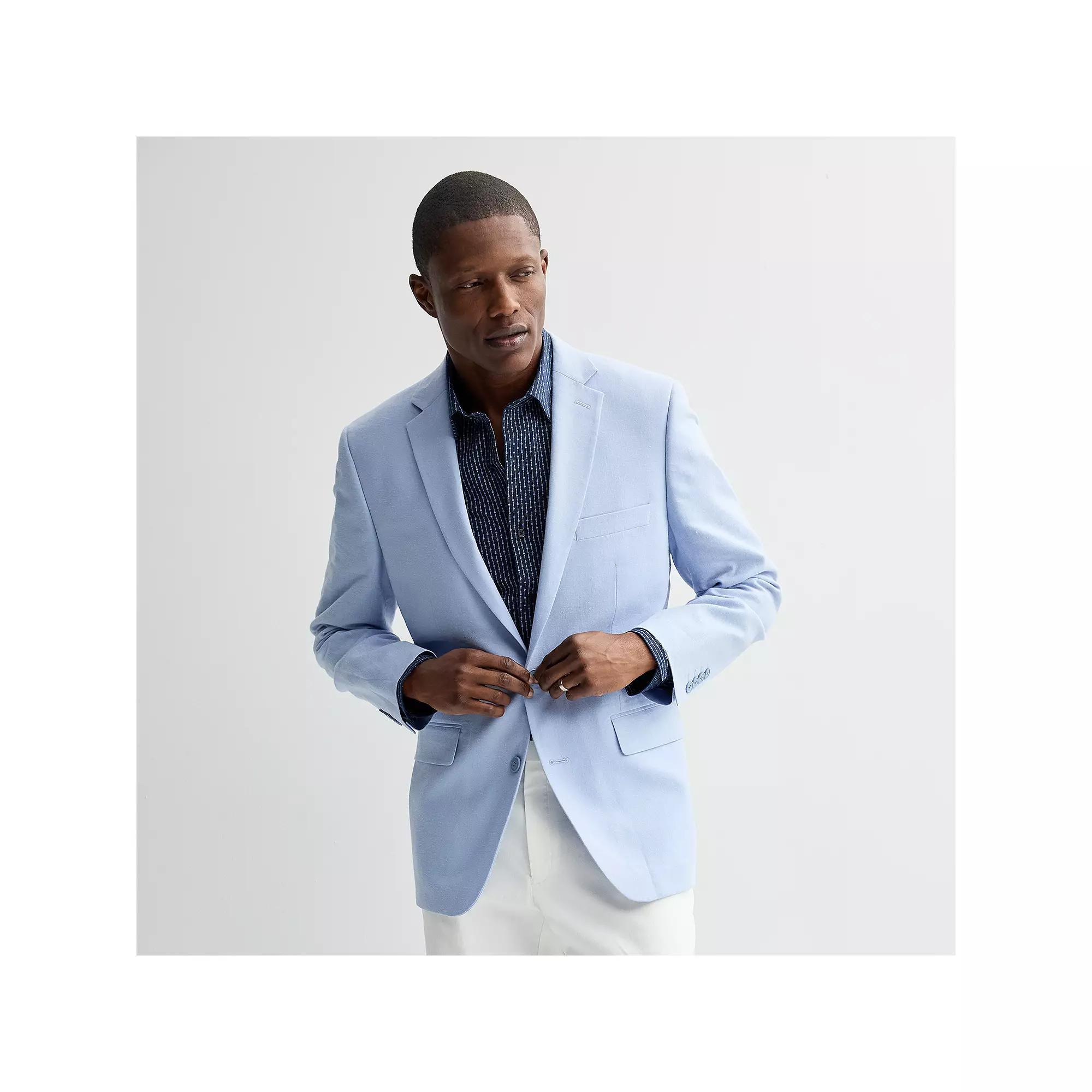 Men's Apt. 9® Linen Sports Coat, Size: 42 - Regular, Powder Blue Solid Product Image