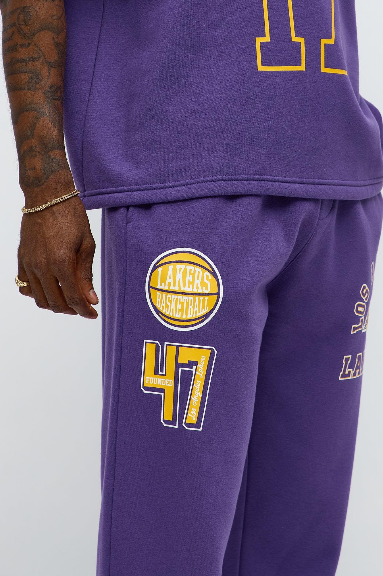 Lakers Basketball Sweatpants - Purple Male Product Image
