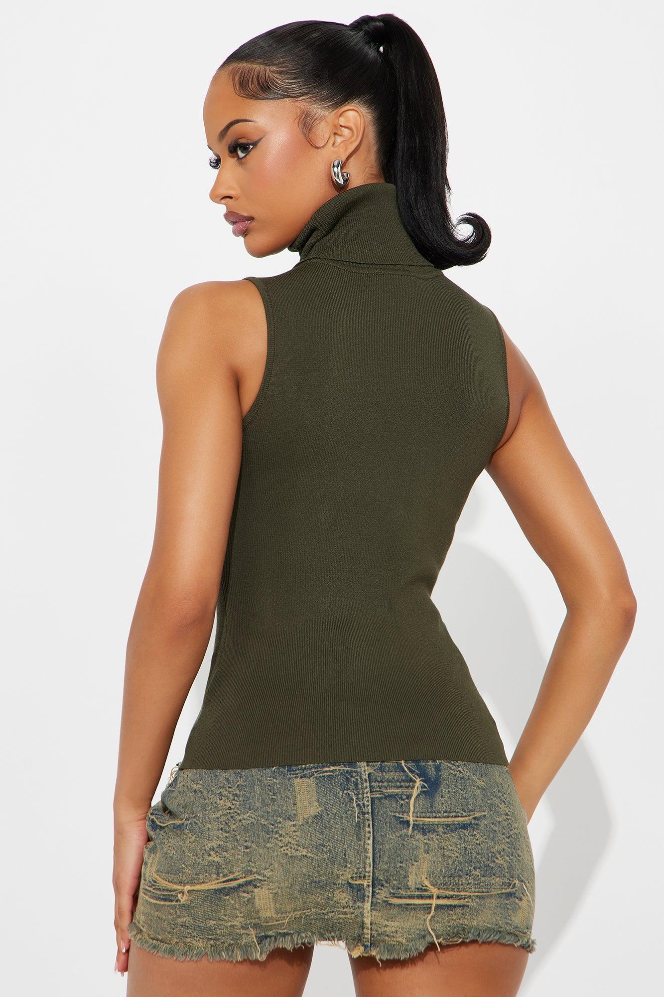 All You Turtle Neck Sweater Top - Olive Product Image