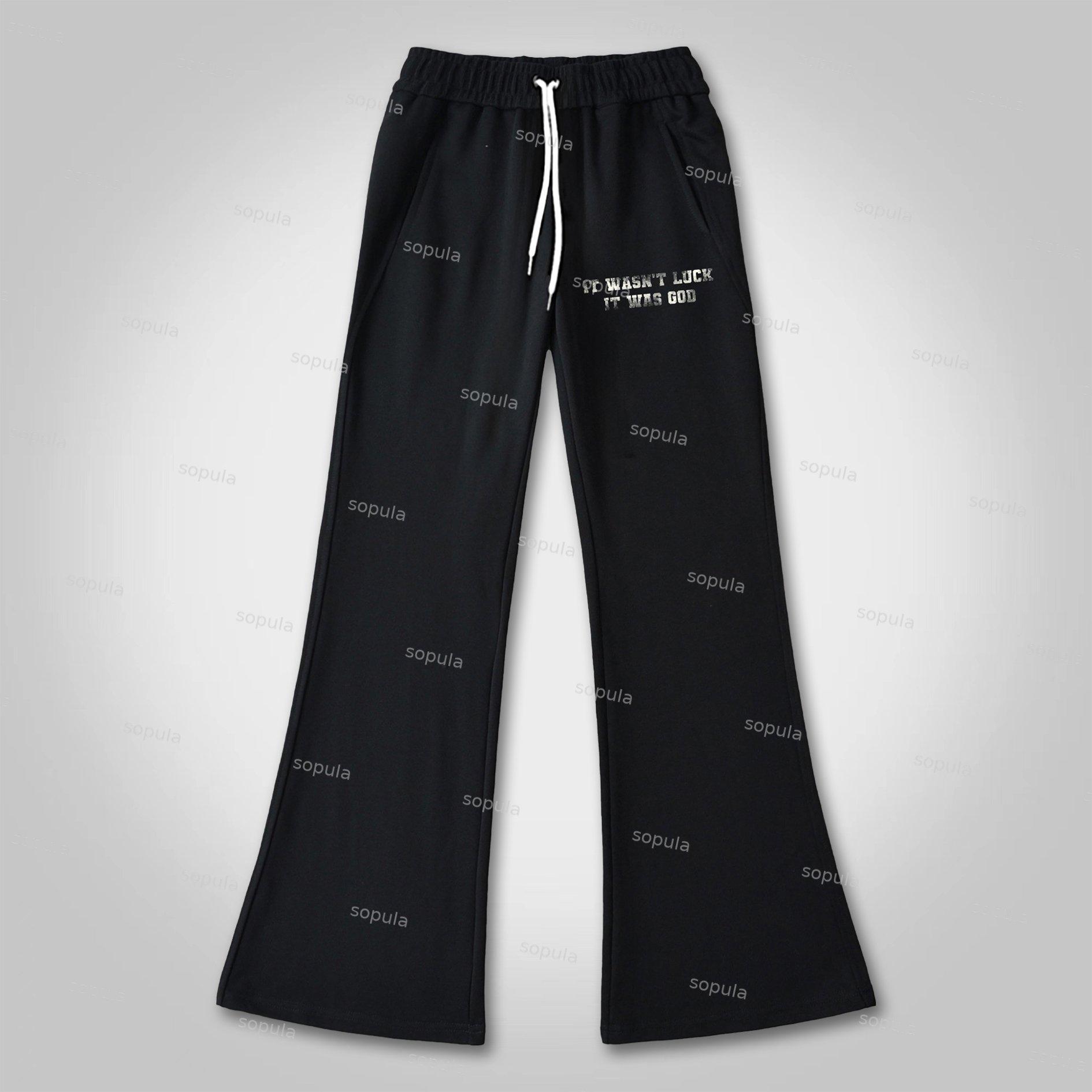 Sopula It Wasn't Luck It Was God Flared Sweatpants Product Image