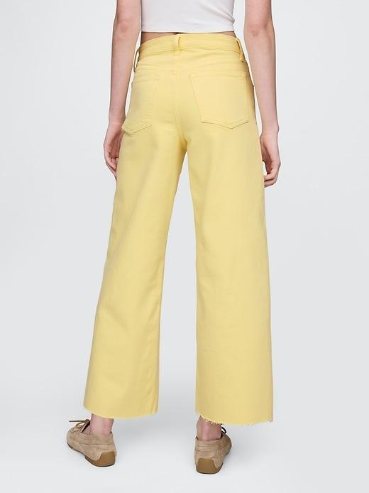 High Rise Stride Wide-Leg Ankle Jeans Product Image