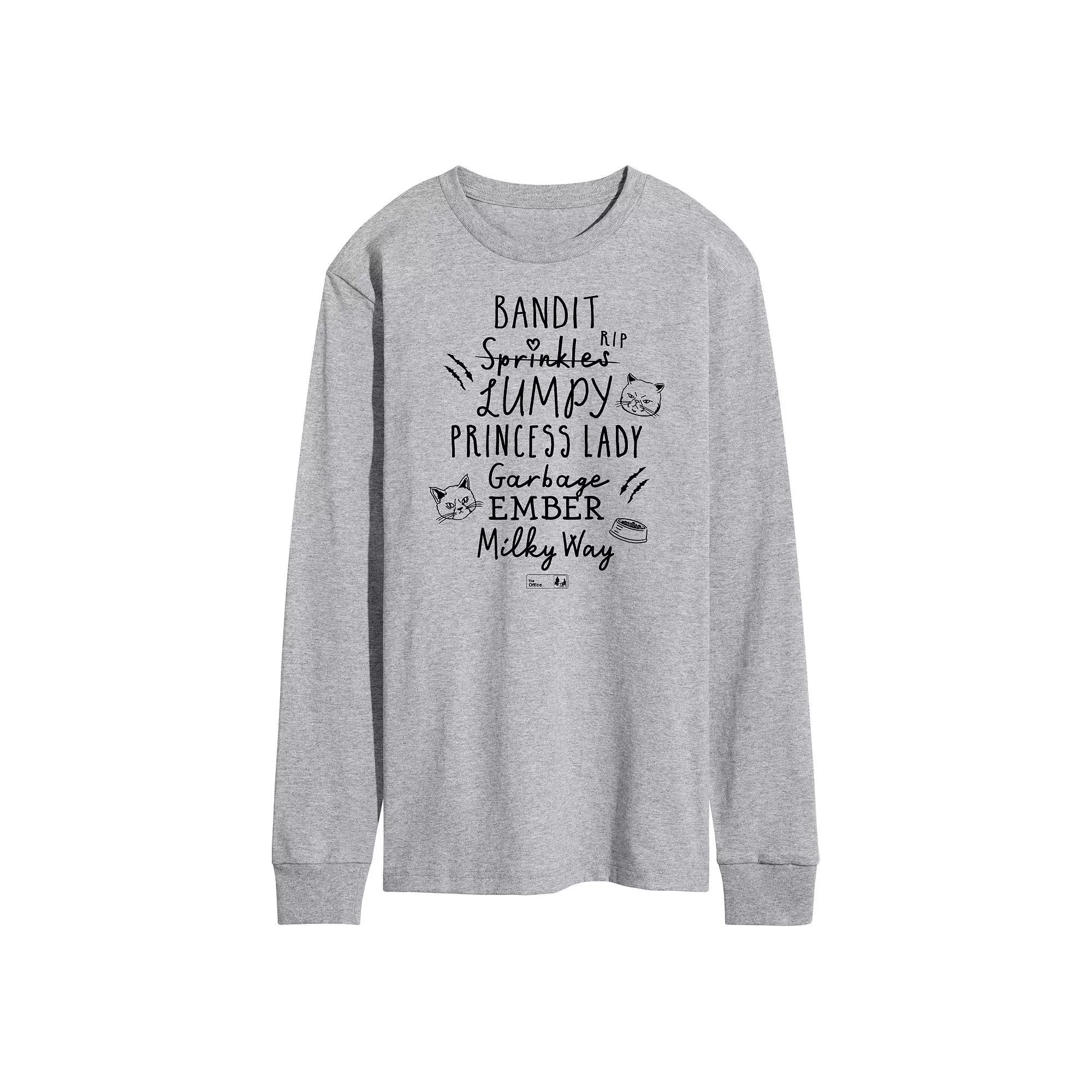 Mens The Office Angelas Cats Long Sleeve Tee Product Image