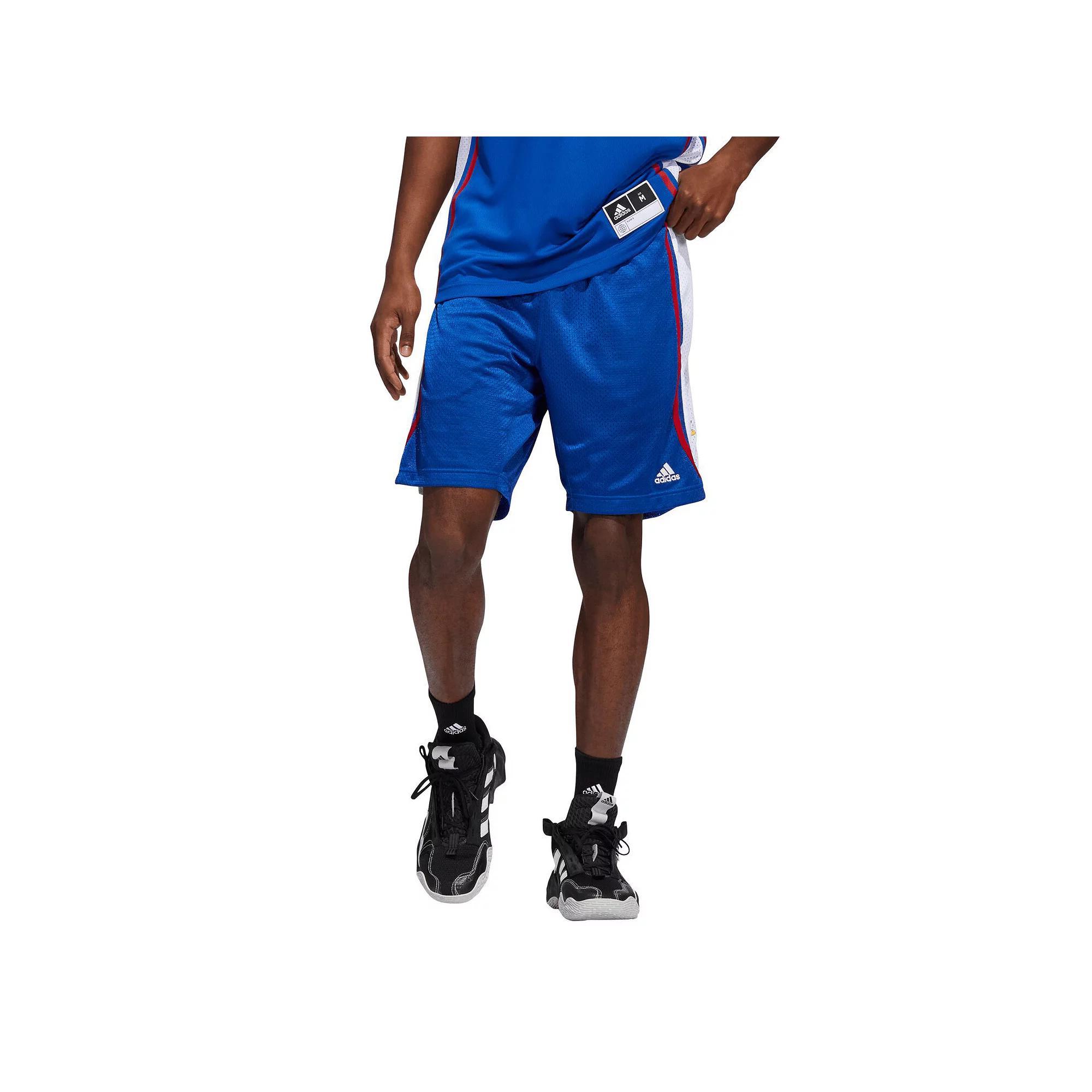 Men's adidas Royal Kansas Jayhawks Swingman AEROREADY Basketball Shorts, Size: Large, Blue Product Image