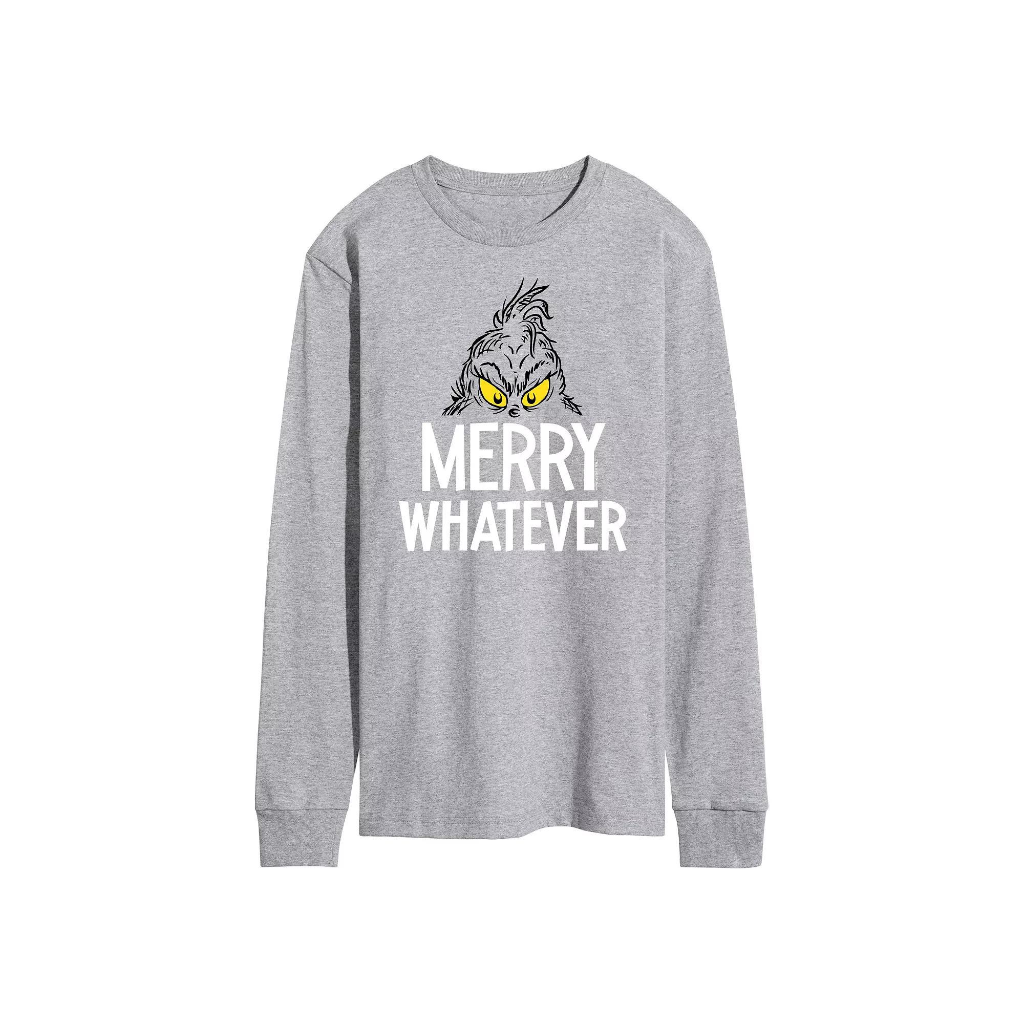 Mens Dr. Seuss Grinch Merry Whatever Long Sleeve Tee Product Image