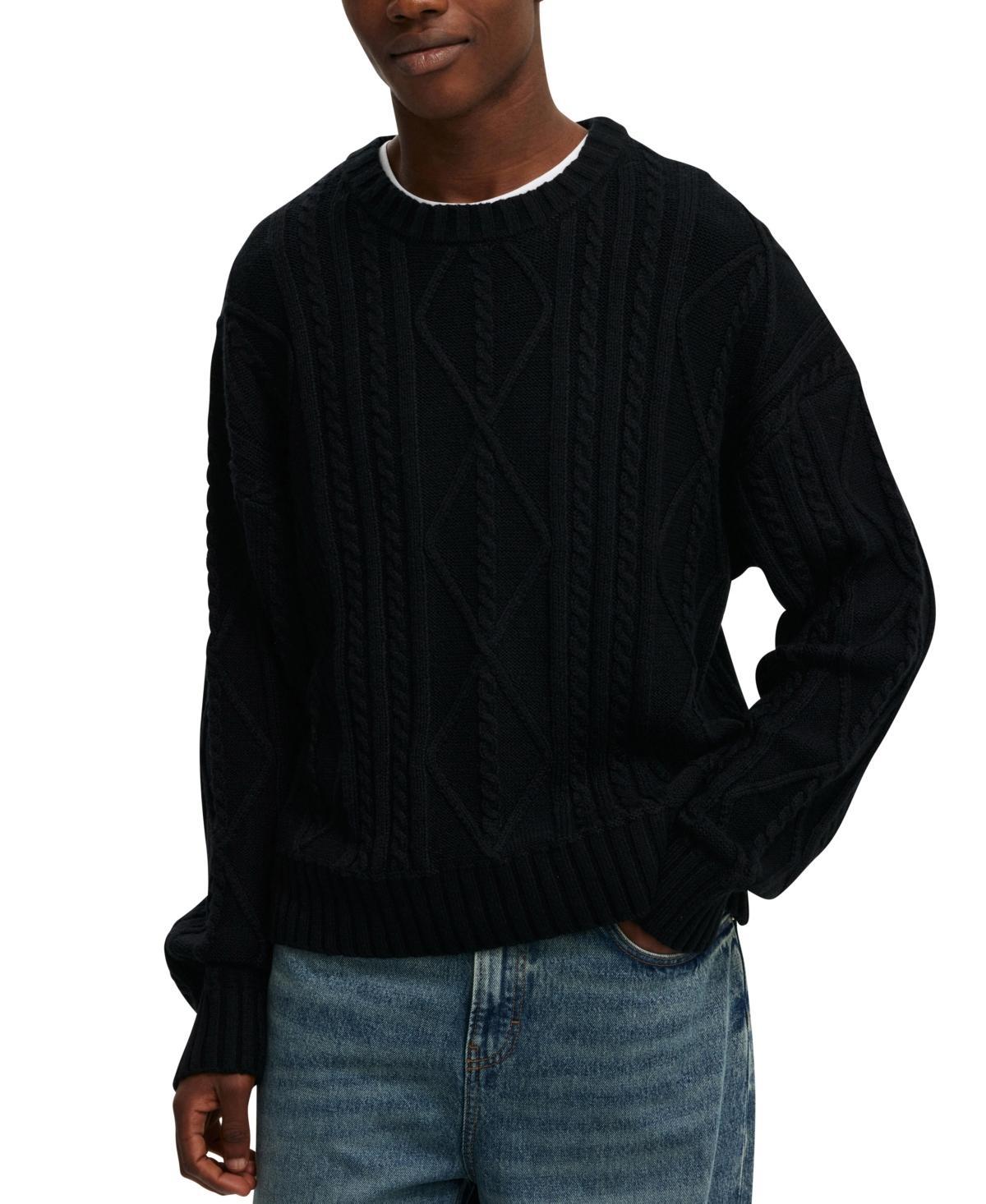 Cotton On Mens Cable Knit Crew Sweater Product Image