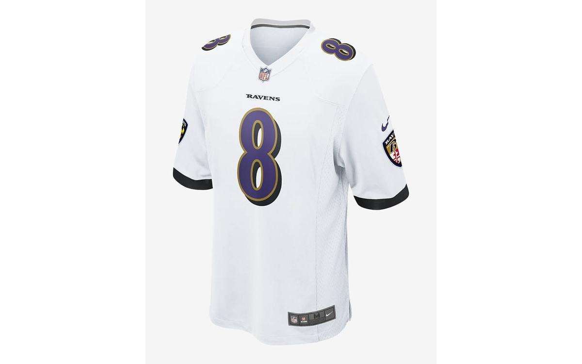 Men's Nike Lamar Jackson White Baltimore Ravens Game Jersey, Size: 3XL Product Image
