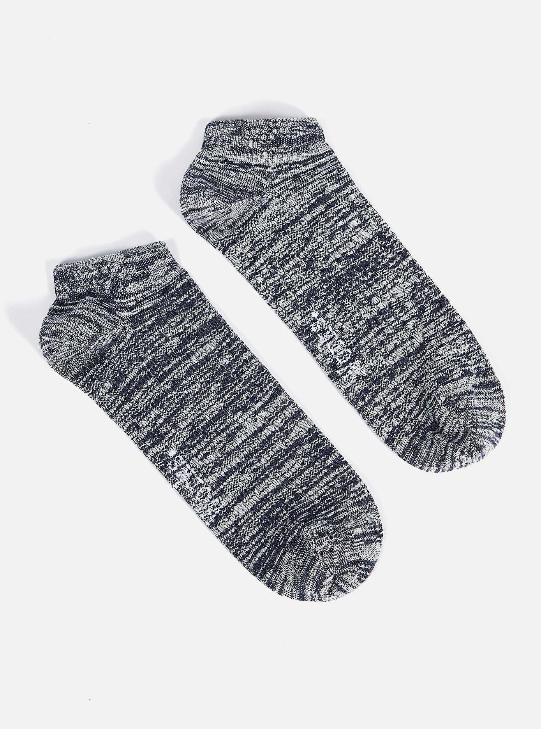 Universal Works Ankle Slub Sock in Navy Slub Knit Product Image
