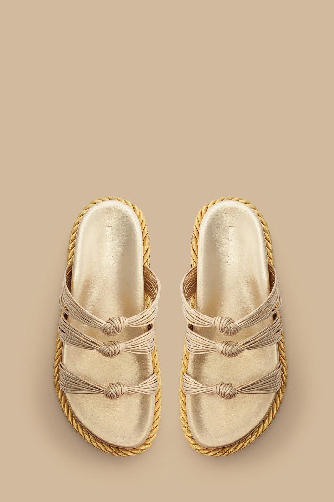 Gold Knot Slide Sandal Product Image
