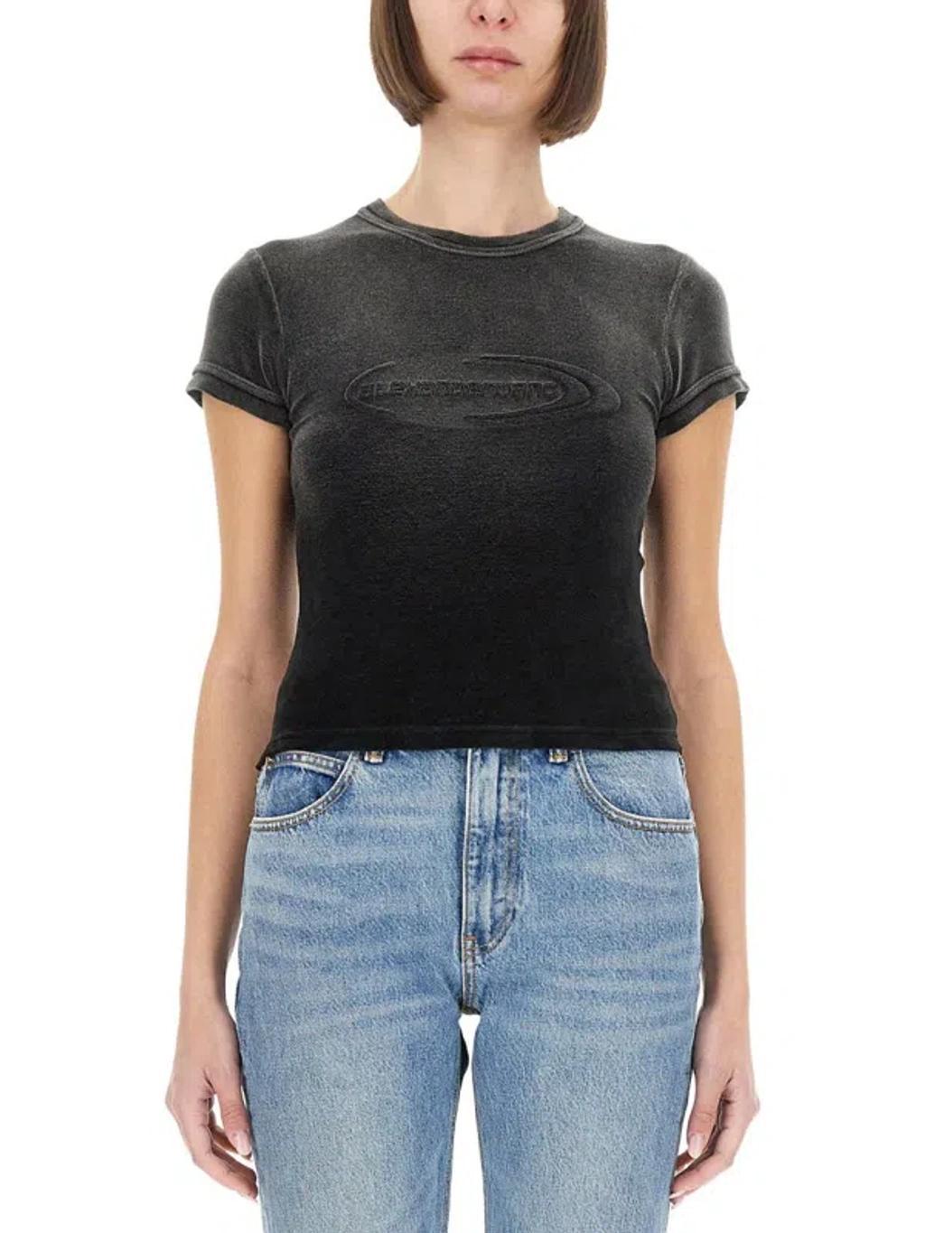 ALEXANDER WANG T T-shirt With Logo In Black Product Image