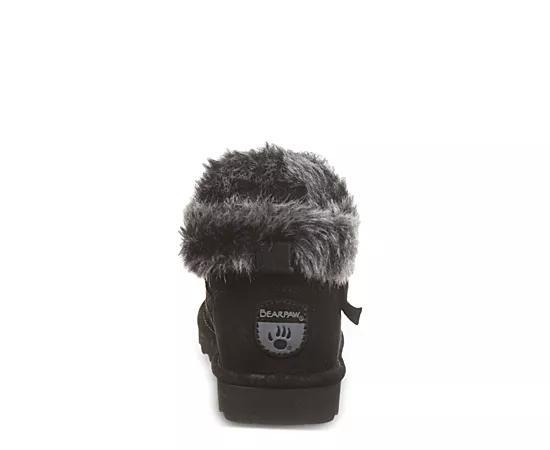 Bearpaw Jasmine Faux Fur Women's Short Boots, Size: 9, Black Ii Product Image