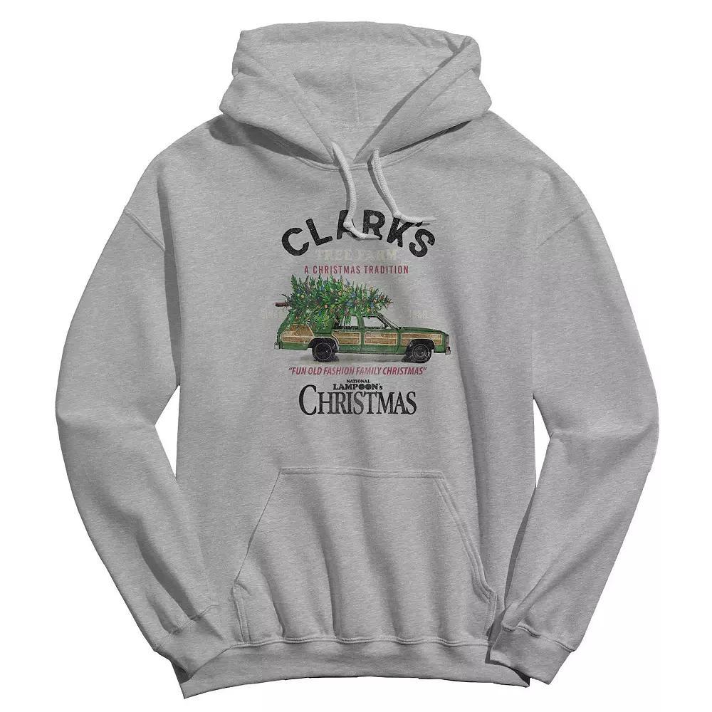 Men's Tree Farm Sign National Lampoon's Christmas Vacation Graphic Hoodie, Size: XXL, Sport Gray Product Image