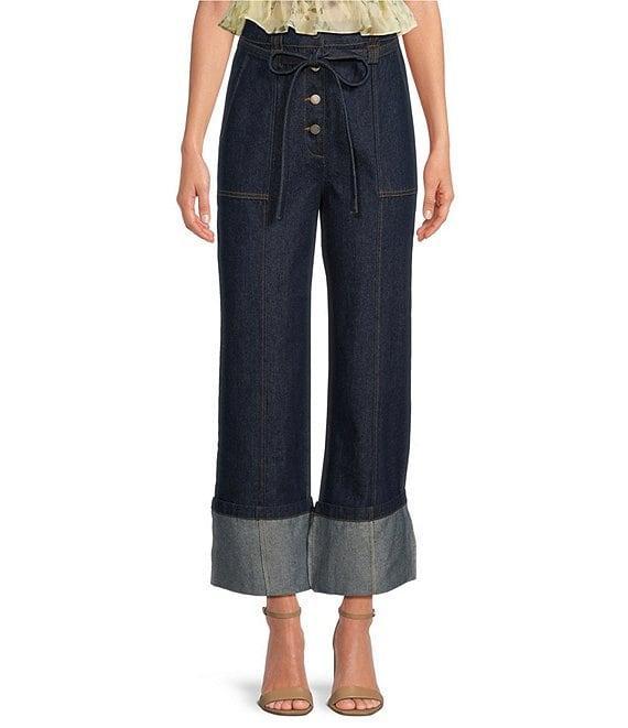 En Saison Nicola Wide Leg Cuff Jeans Product Image