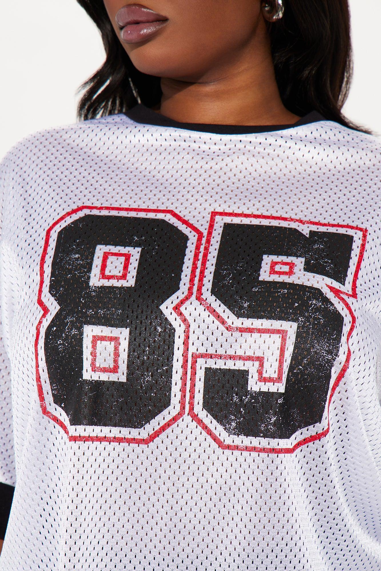 Sporty 85 Oversized Jersey - White/Black Product Image