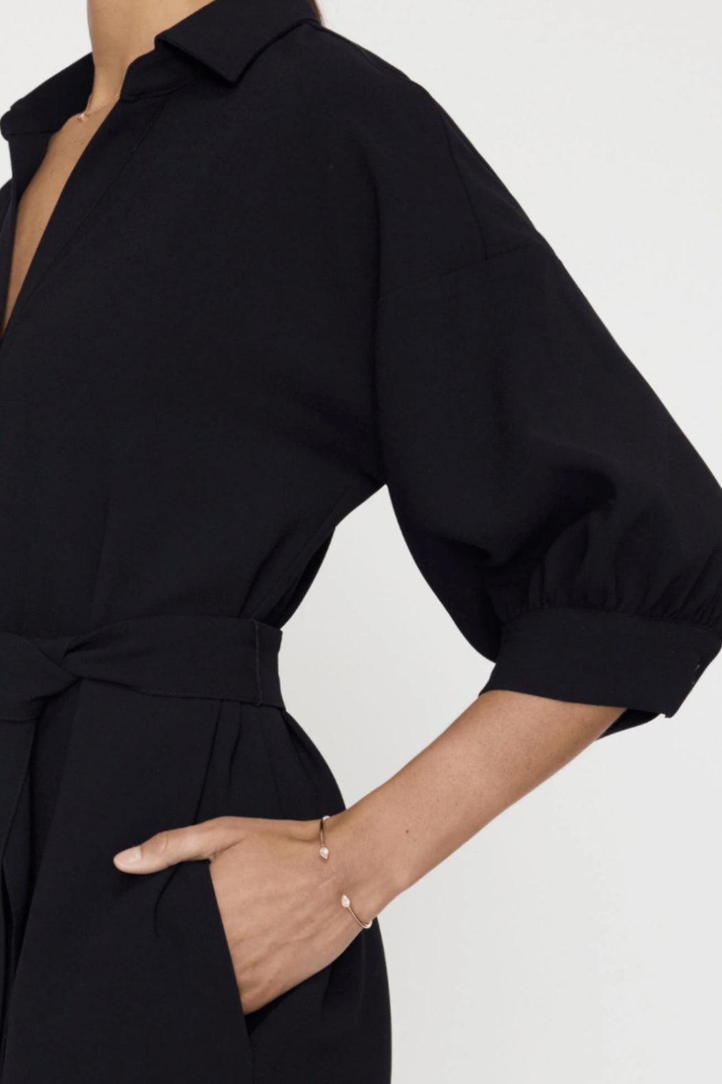 Kate Crepe Belted-Dress Product Image