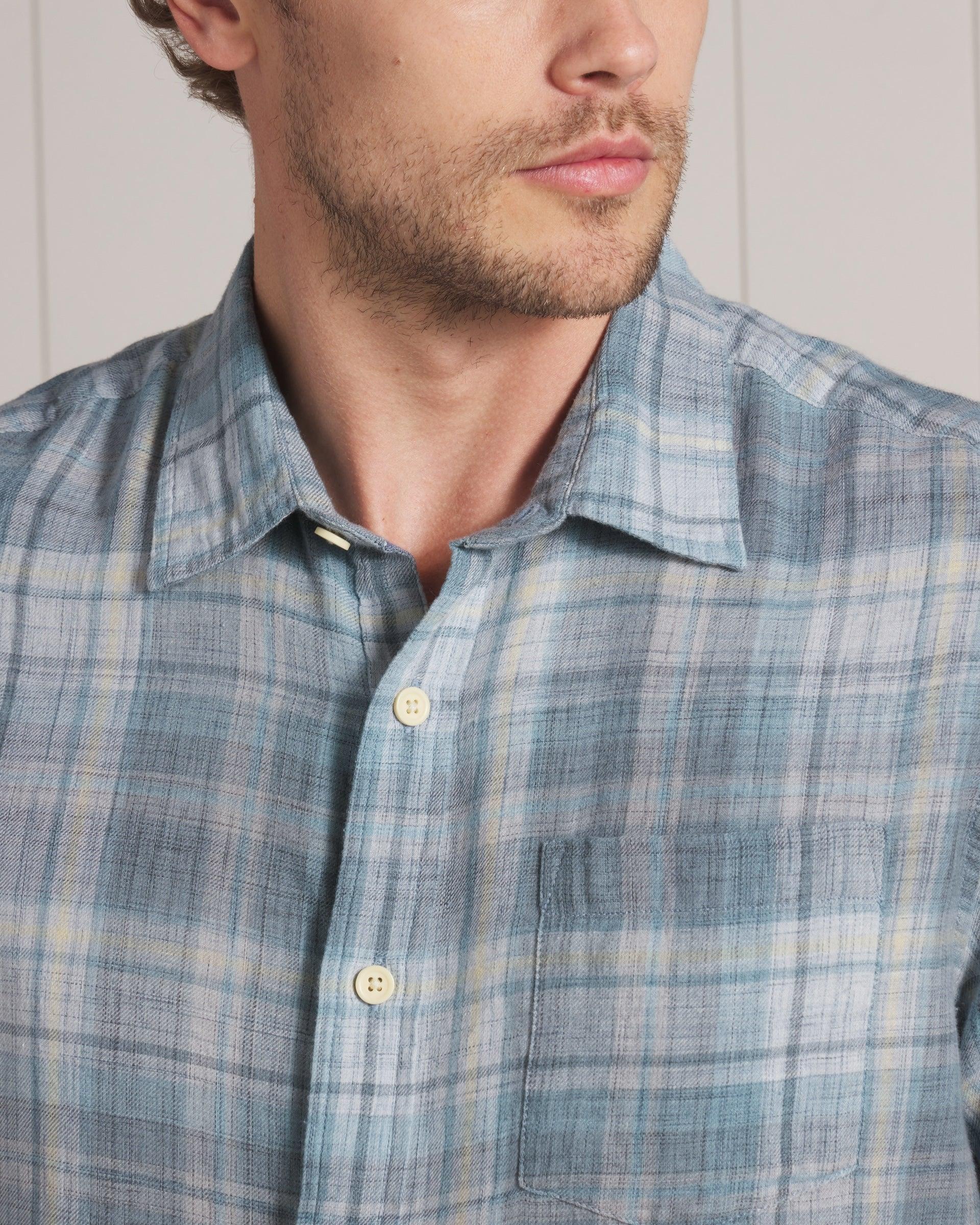 Power Loom Twill Short Sleeve Shirt SMP - Blue Tones (Final Sale)* Product Image