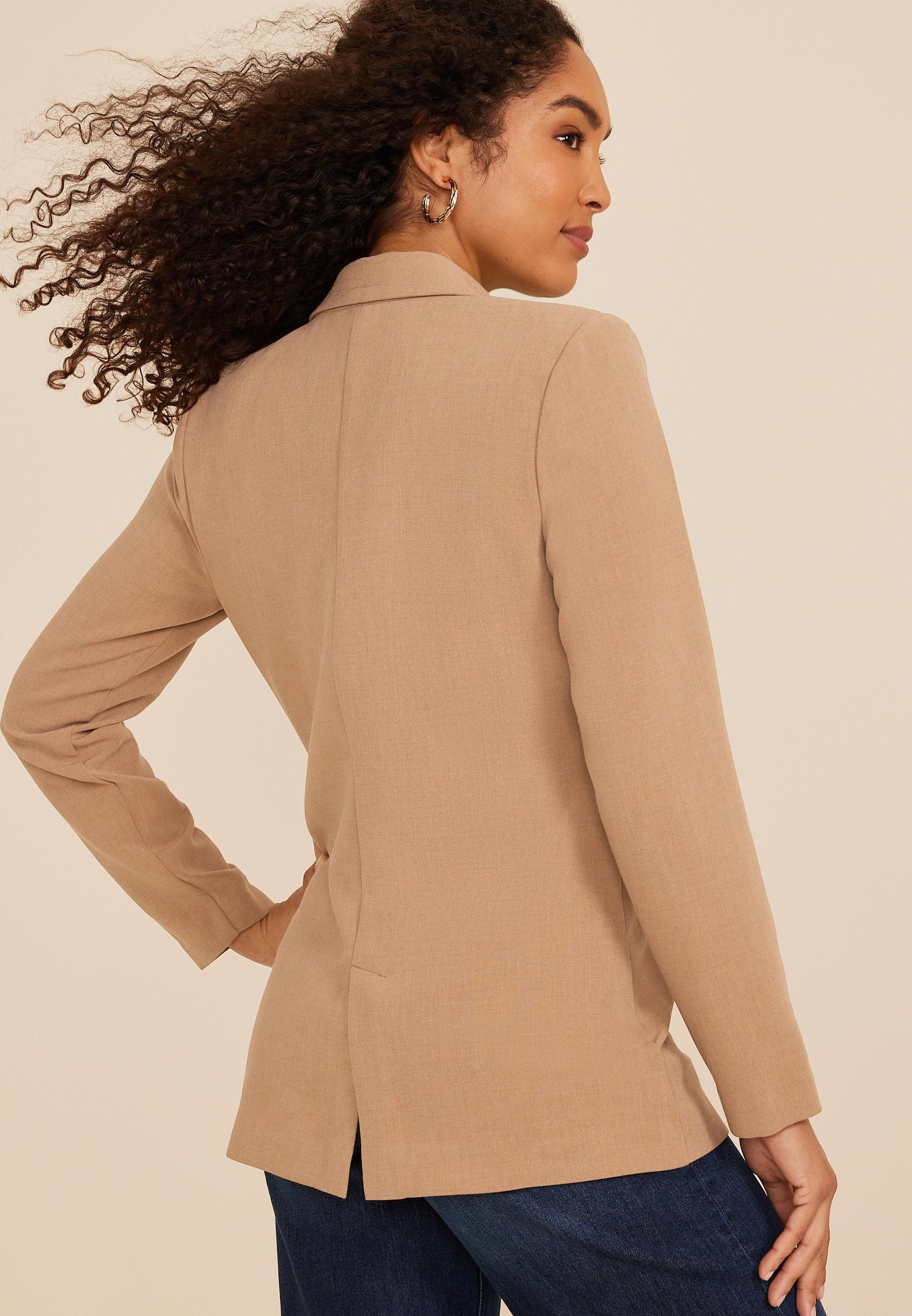 One Button Boyfriend Blazer Product Image