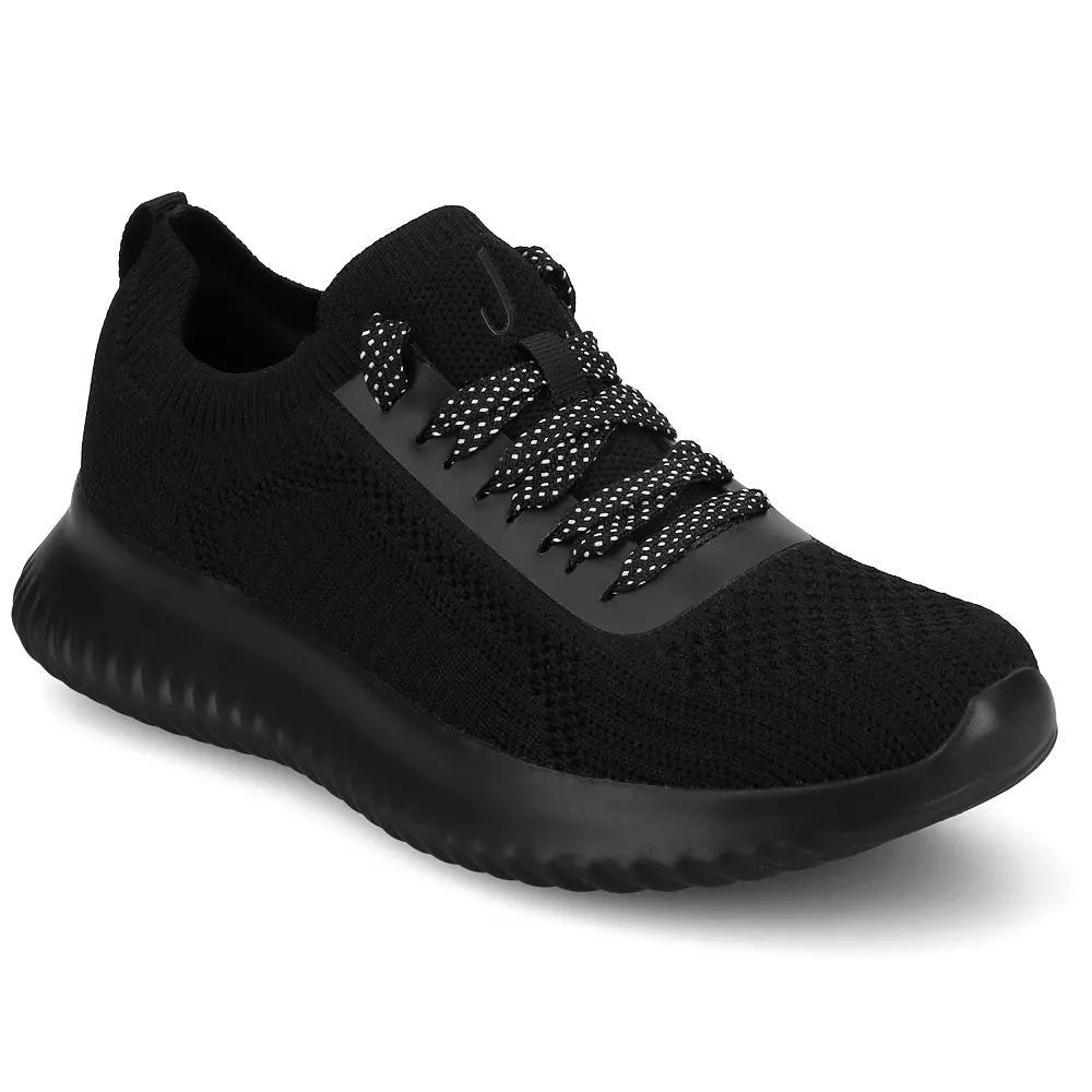 Journee Brena Women's Casual Lace-Up Sneakers, Size: 11, Black Product Image