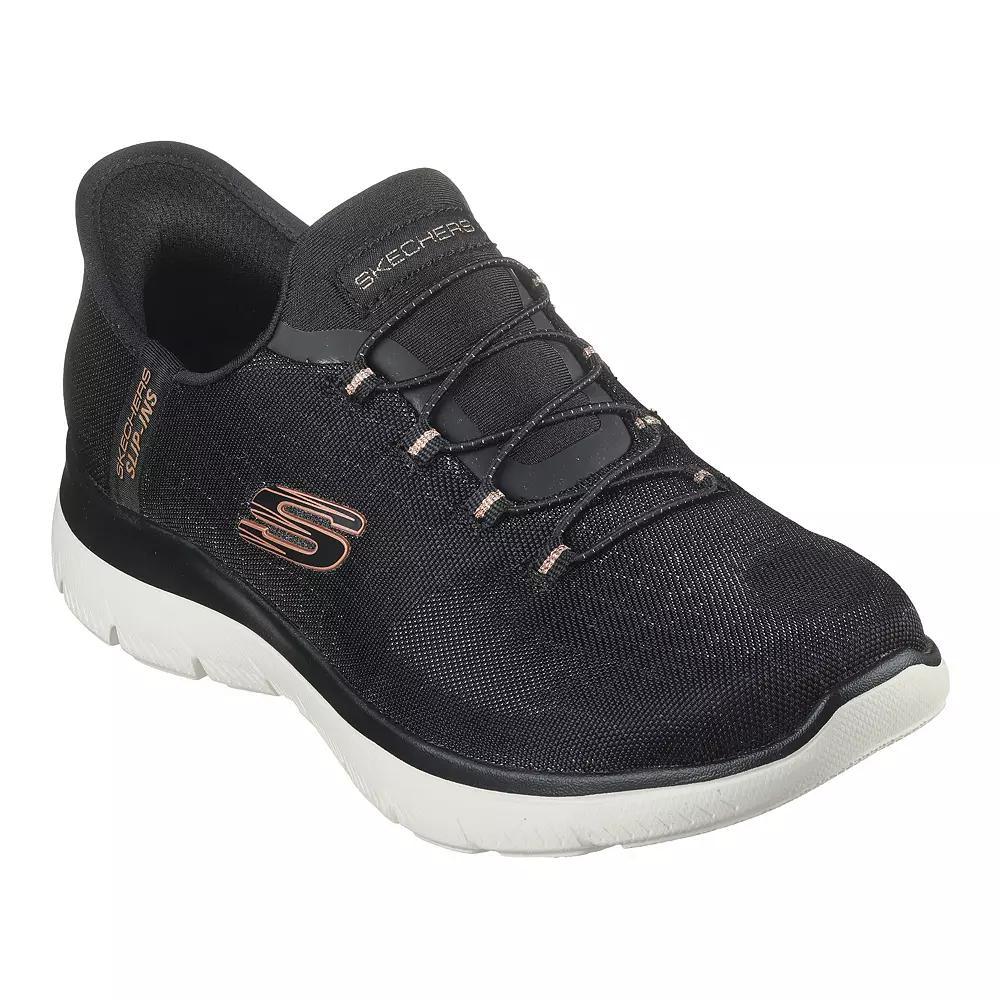 Skechers Hands Free Slip-ins Summits Classy Night Women's Sneakers, Size: 7.5, Black Rose Gold Product Image