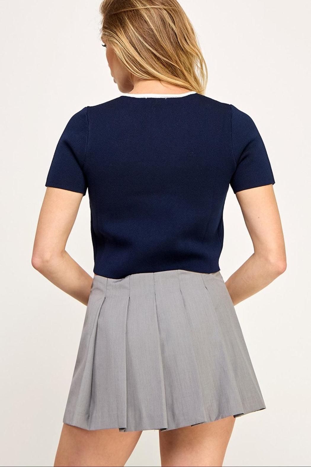 Contrast Binding Top Product Image