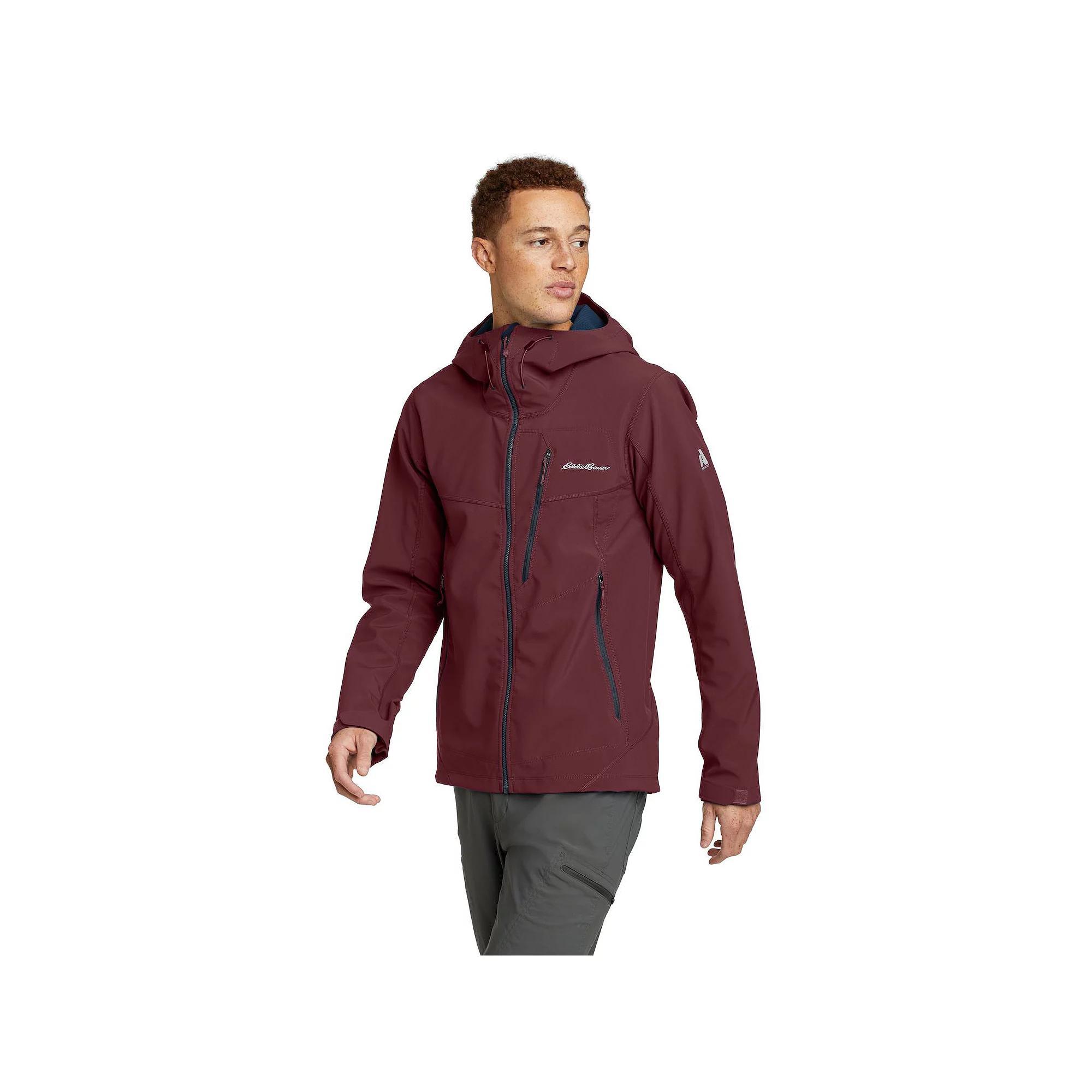 Men's Eddie Bauer Cloud Cap 2.0 Stretch Rain Jacket, Size: Small, Dusty Red Product Image
