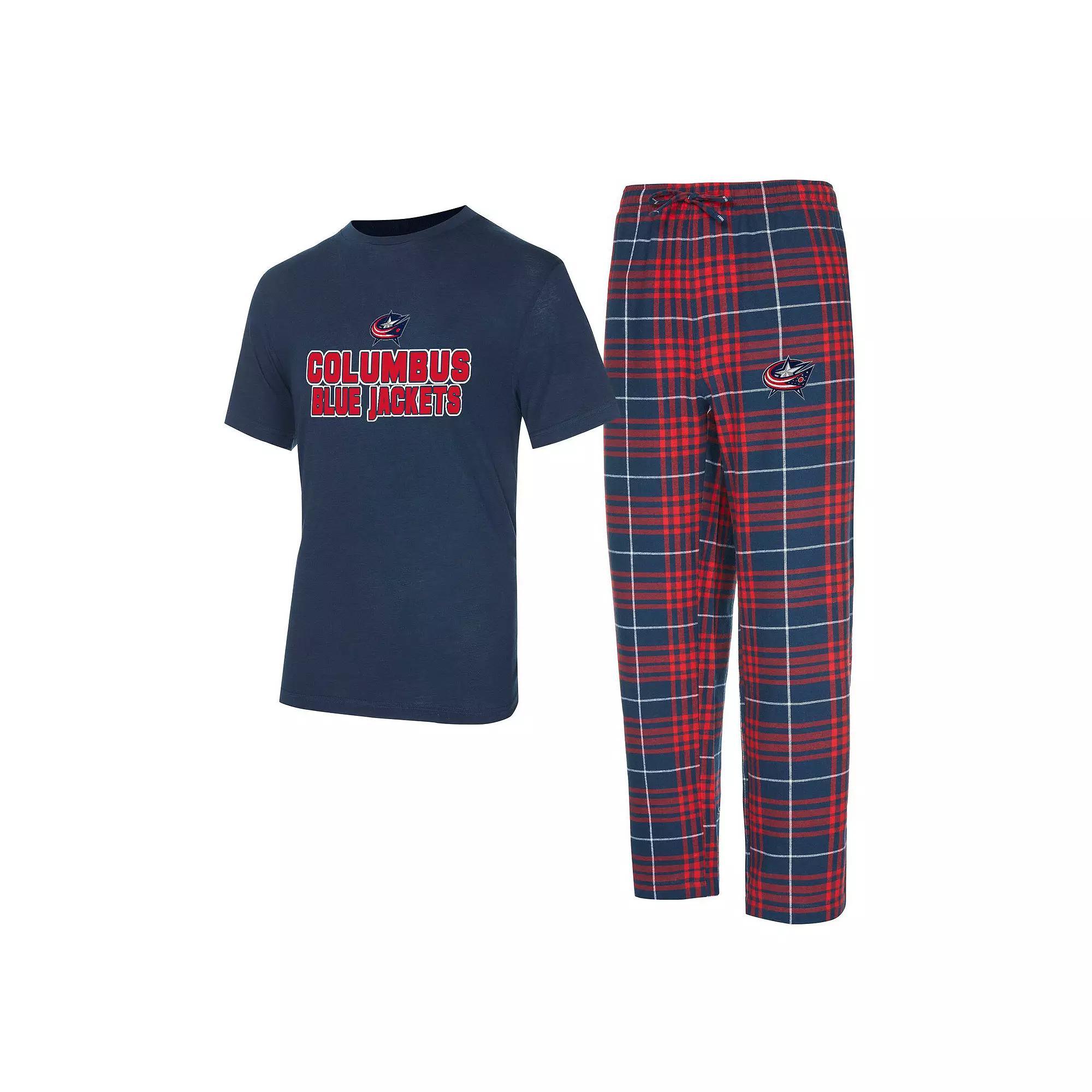 Mens Concepts Sport Columbus Blue Jackets Vector T-Shirt & Pants Sleep Set Product Image