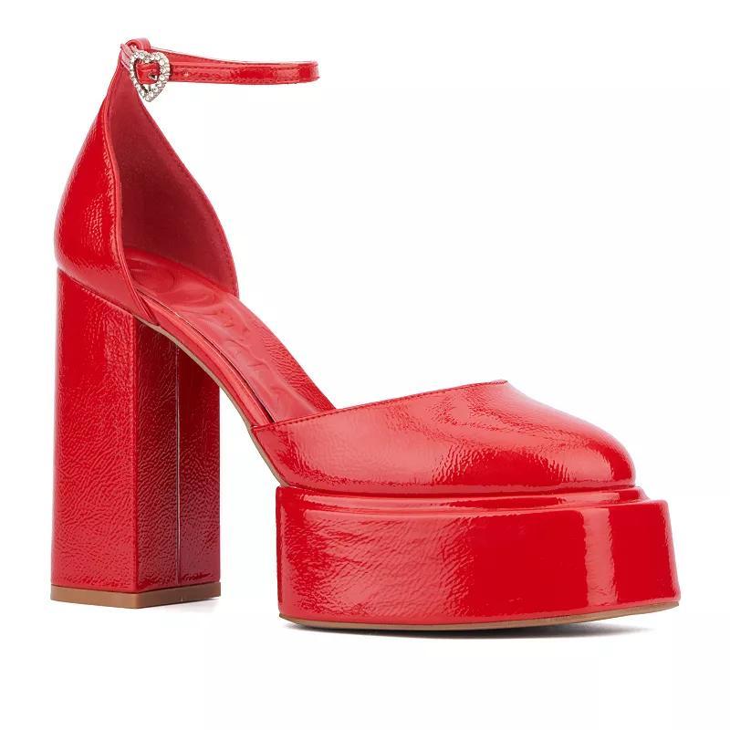 Olivia Miller Jupiter Women's Platform Heels, Size: 8.5, Red Product Image