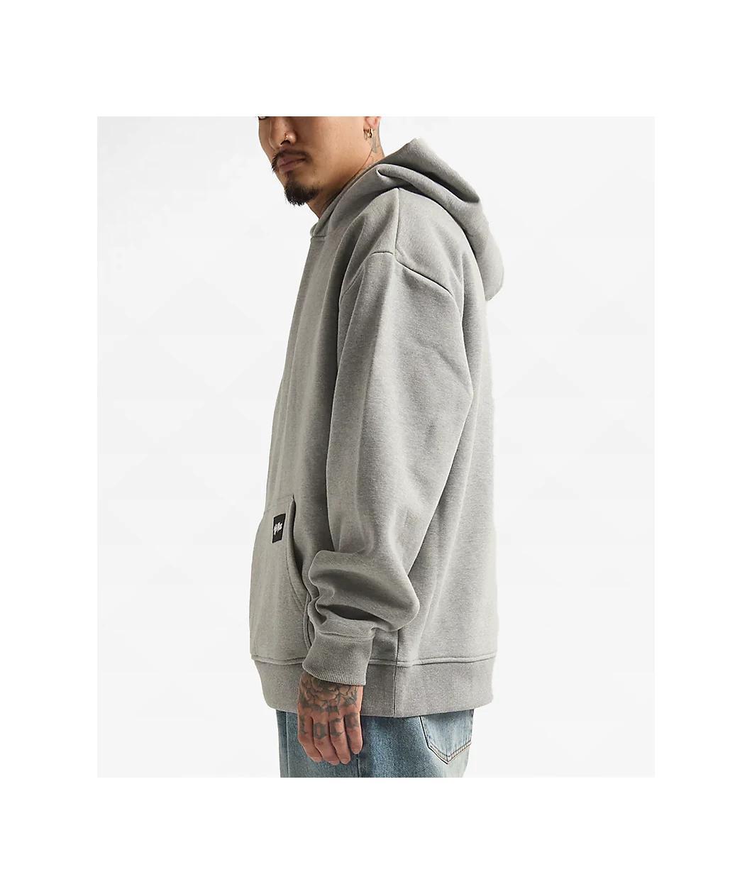 Shaka Wear Essential Super Heavyweight Heather Grey Hoodie Product Image