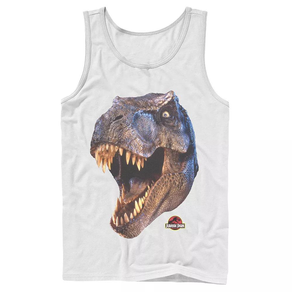 Men's Jurassic Park T-Rex Head Roar Tank Top, Size: XL, Grey Product Image