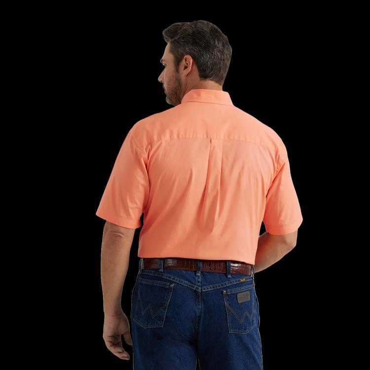 Wrangler® George Strait™ Men's S/S Solid Orange Button Shirt Product Image