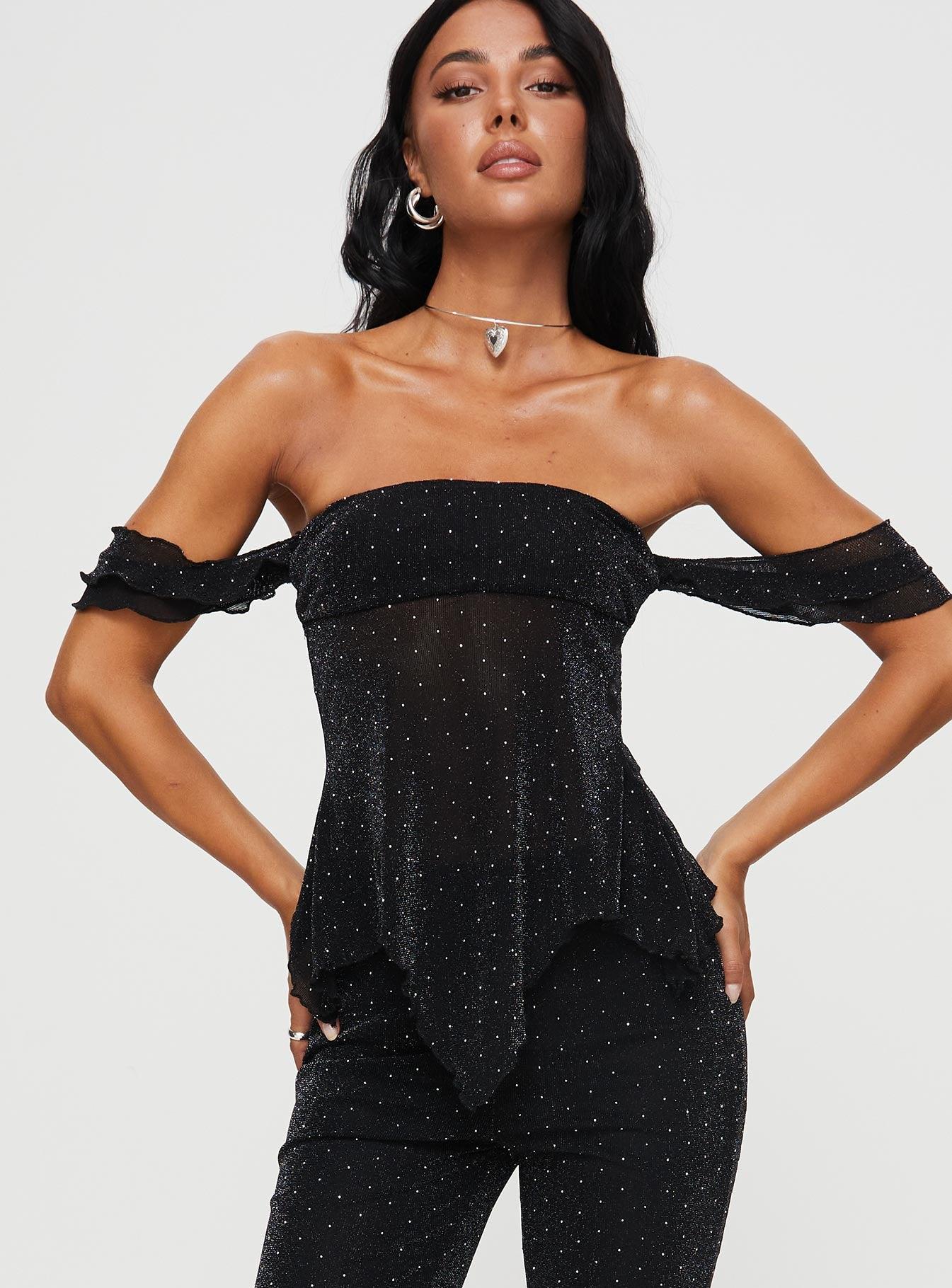Wilka Off The Shoulder Top Black Product Image