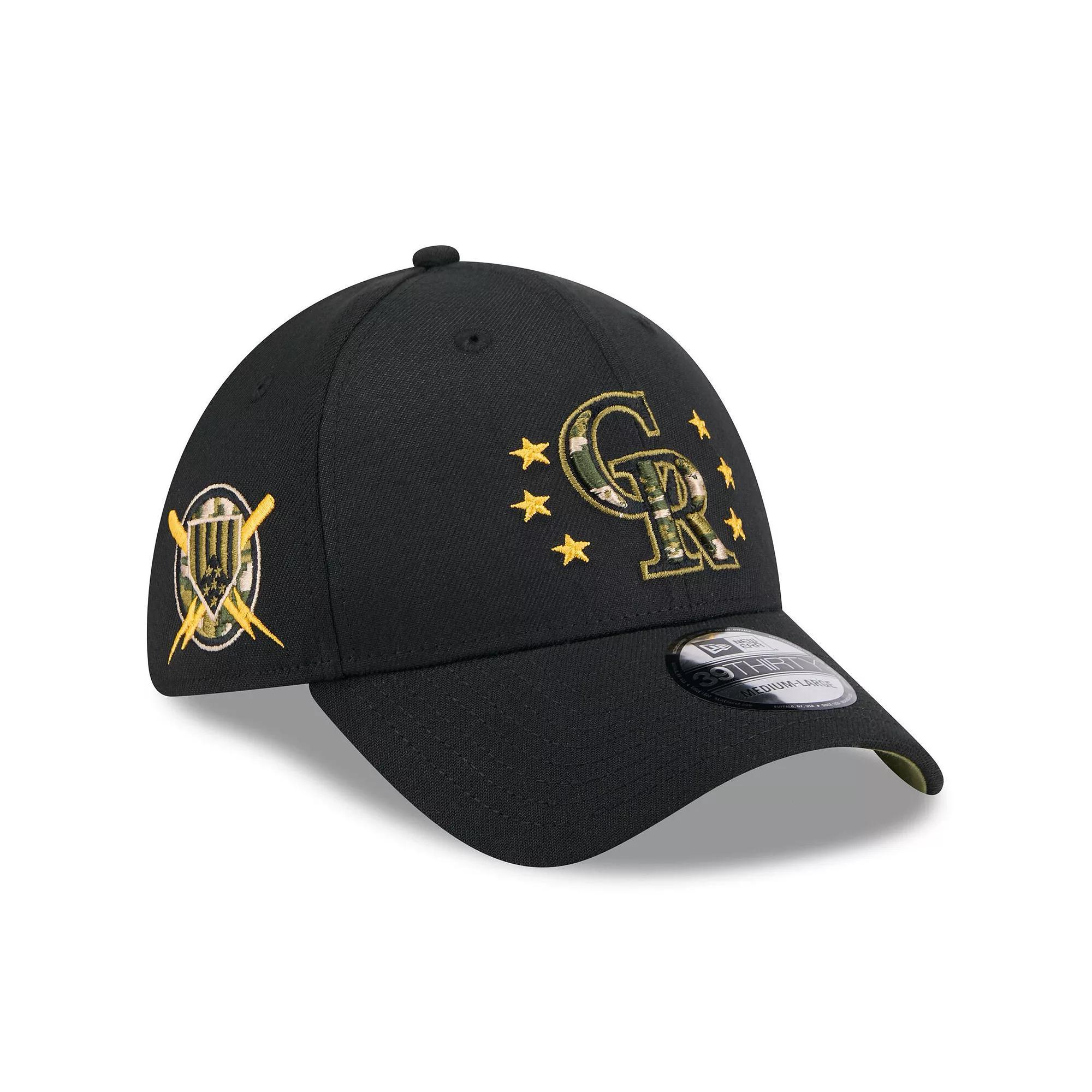 Men's New Era  Black St. Louis Cardinals 2024 Armed Forces Day 39THIRTY Flex Hat, Size: Small/Medium Product Image