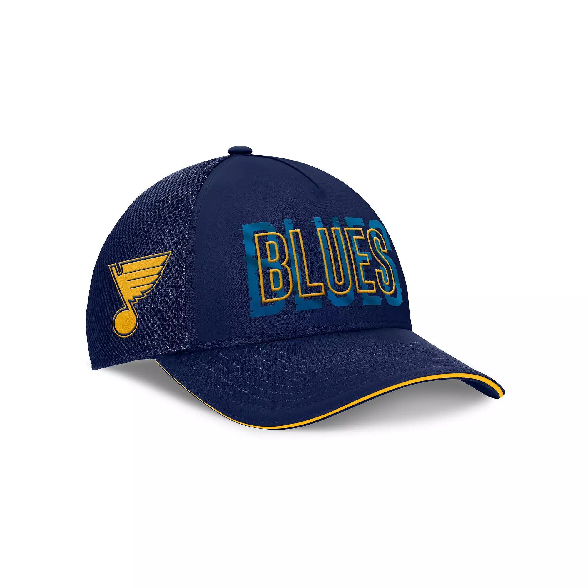 Men's Fanatics Navy St. Louis Blues Fundamental Flex Hat, Size: Medium/Large Product Image