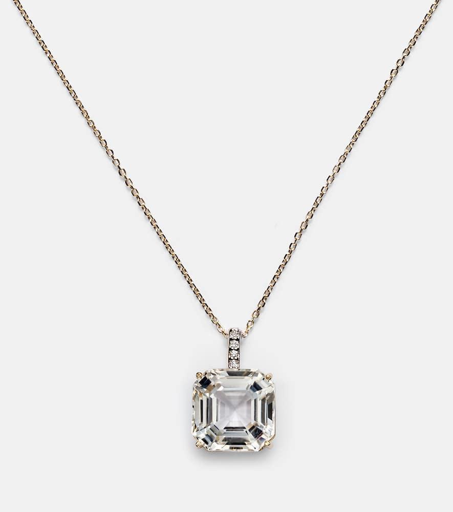 MATEO 14kt Gold Necklace With Topaz And Diamonds Product Image
