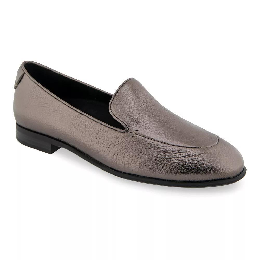 Aerosoles Wells Women's Leather Loafers, Size: 11, Grey Pebbled Leath Product Image