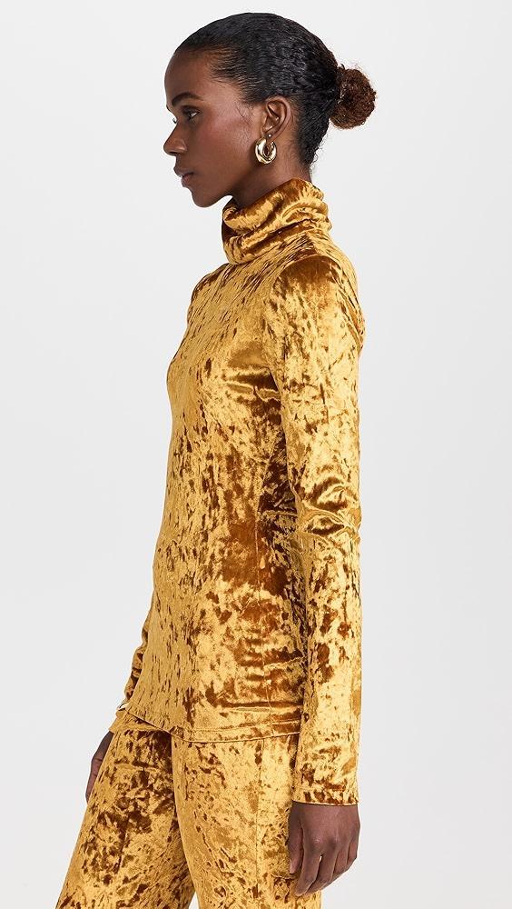 BruceGlen Crushed Velvet Turtleneck | Shopbop Product Image