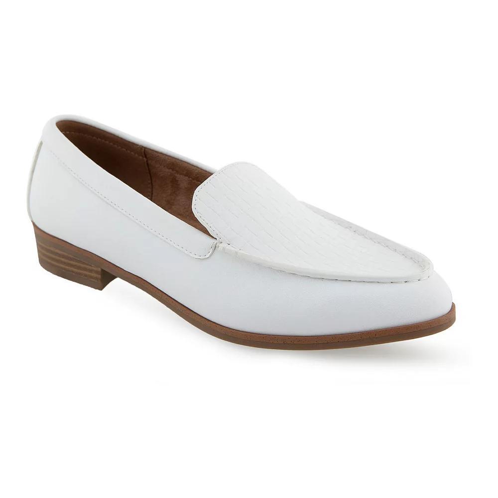 Aerosoles Edna Women's Loafers, Size: 5.5 Medium, White Pu Product Image