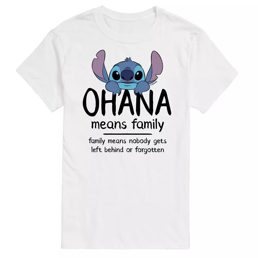 Disneys Lilo and Stitch Big & Tall Ohana Means Family Graphic Tee, Mens Product Image