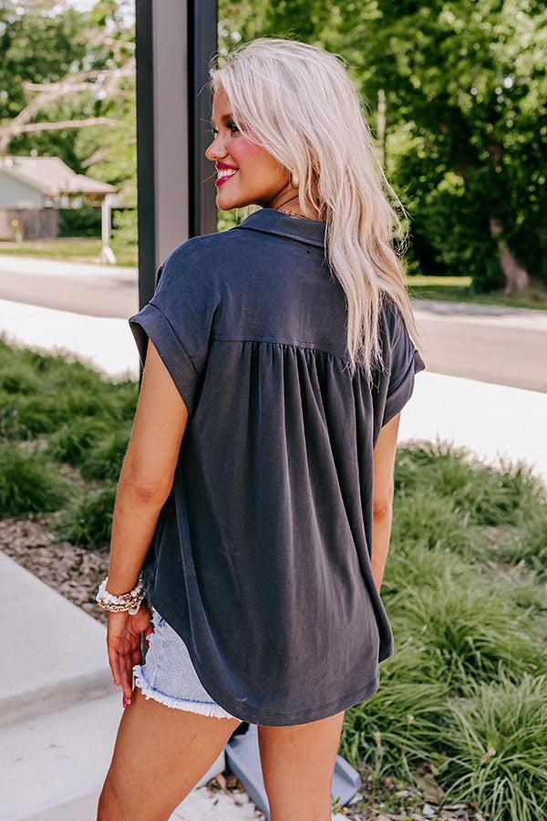 Change It Up Top In Vintage Black Product Image