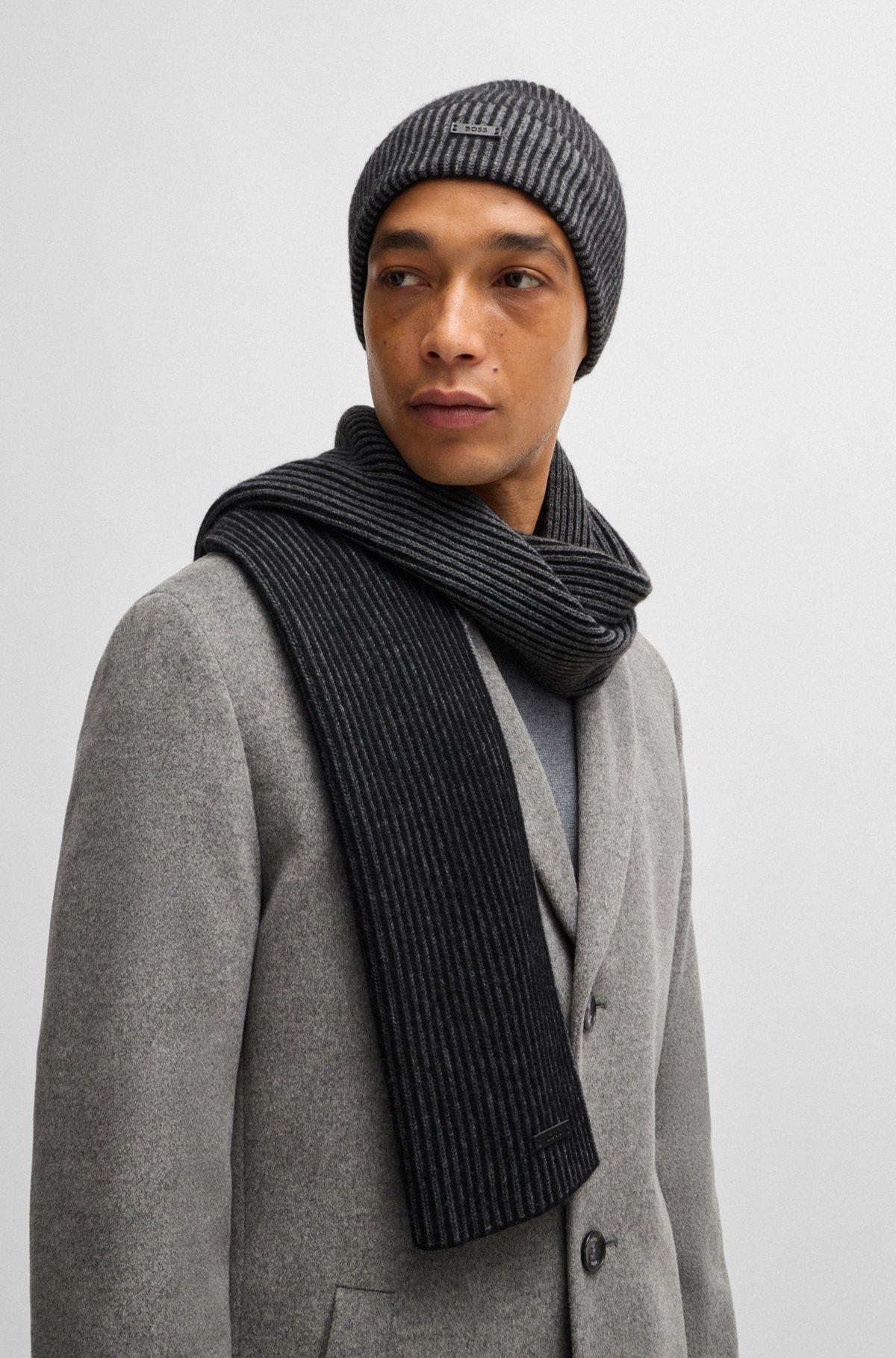 Hat and scarf set with logo labels Product Image
