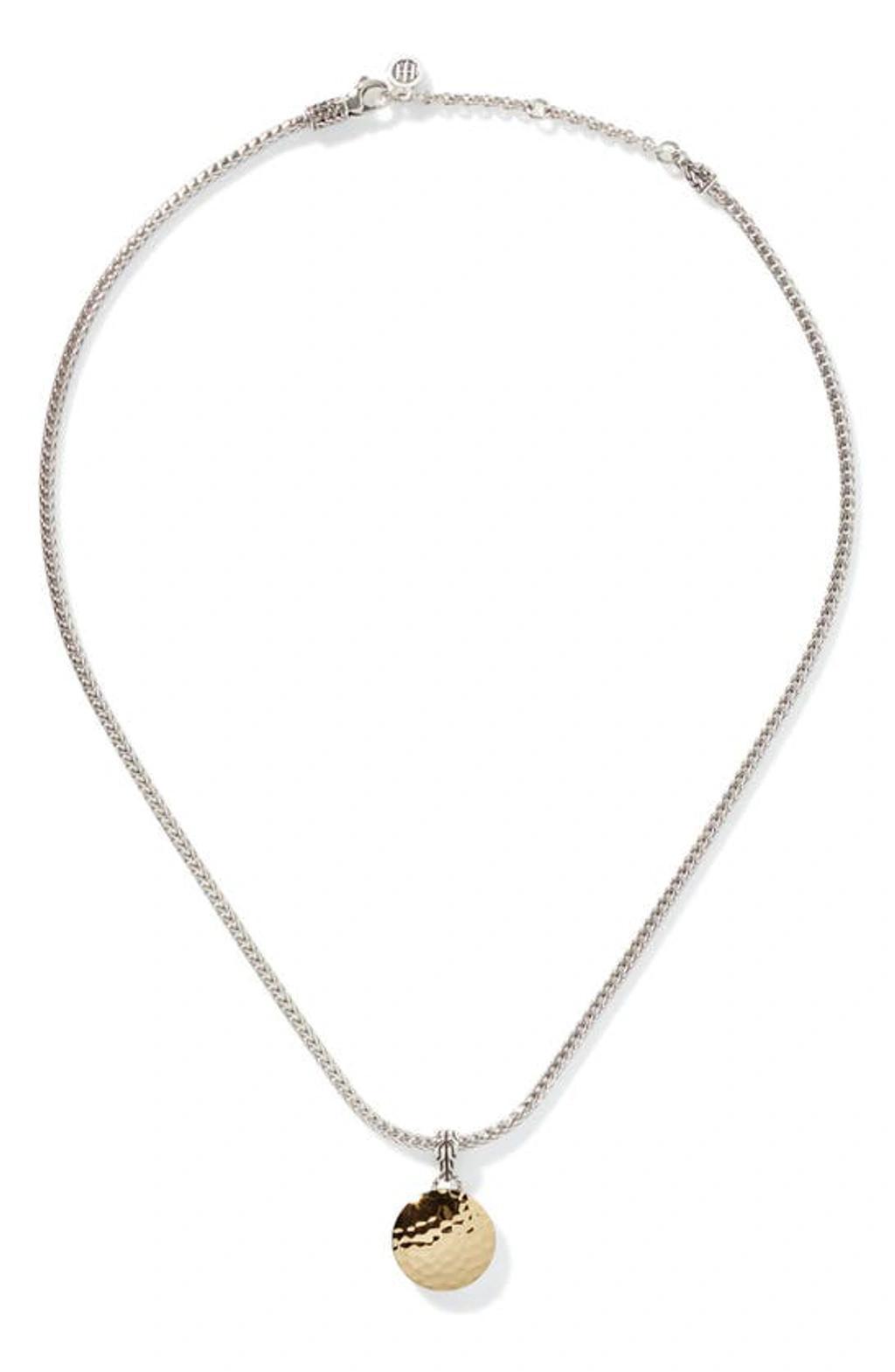 JOHN HARDY Palu Dot Hammered Reversible Pendant Necklace In Silver Product Image
