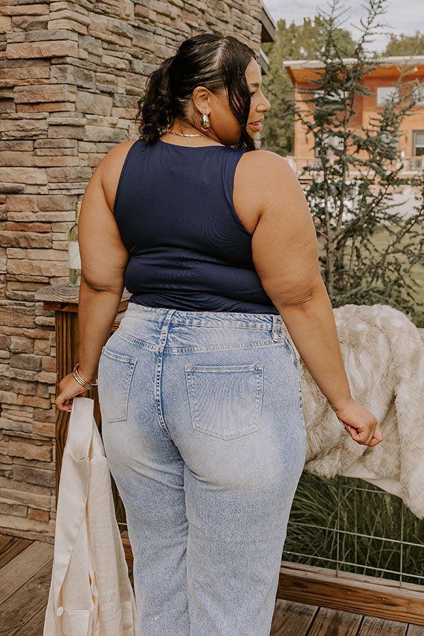 Big Goals Bodysuit In Navy Curves Product Image