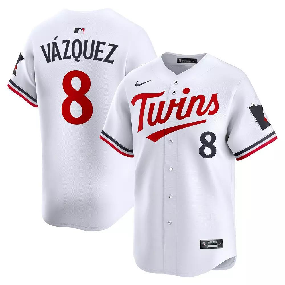 Men's Nike Christian V��zquez White Minnesota Twins Home Limited Jersey, Size: Small Product Image