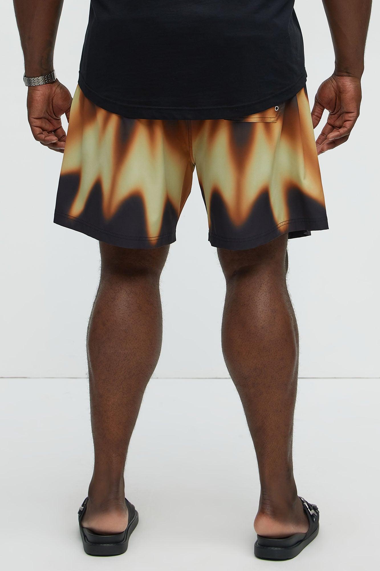 Echo Wave Swim Classic Trunk - Brown/combo Product Image
