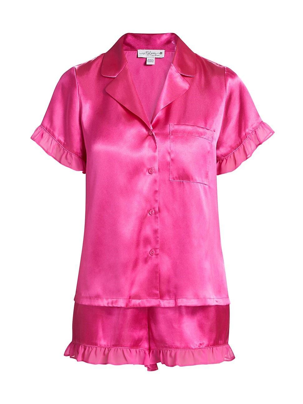 In Bloom by Jonquil Alice Satin Shortie Pajama Set Product Image